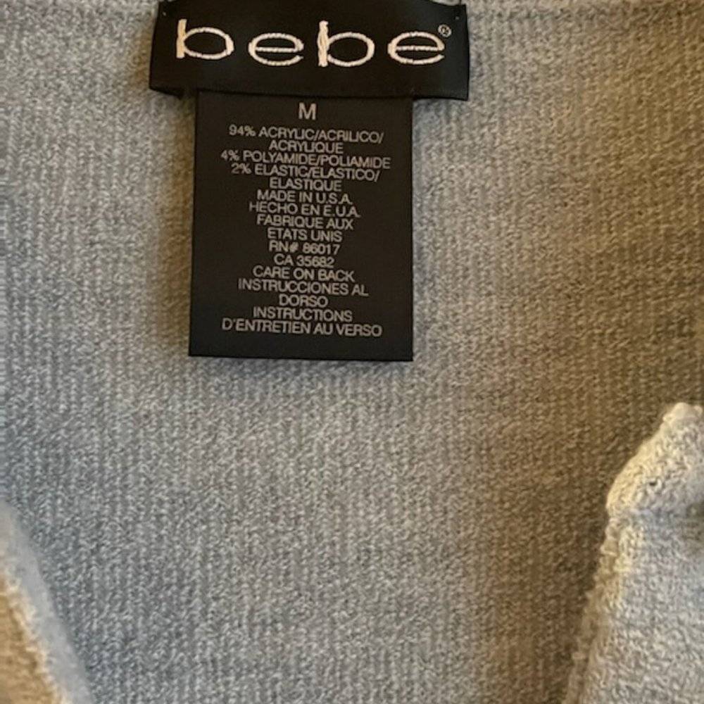 Bebe Baby blue removable fur cardigan sweater - Picture 11 of 14